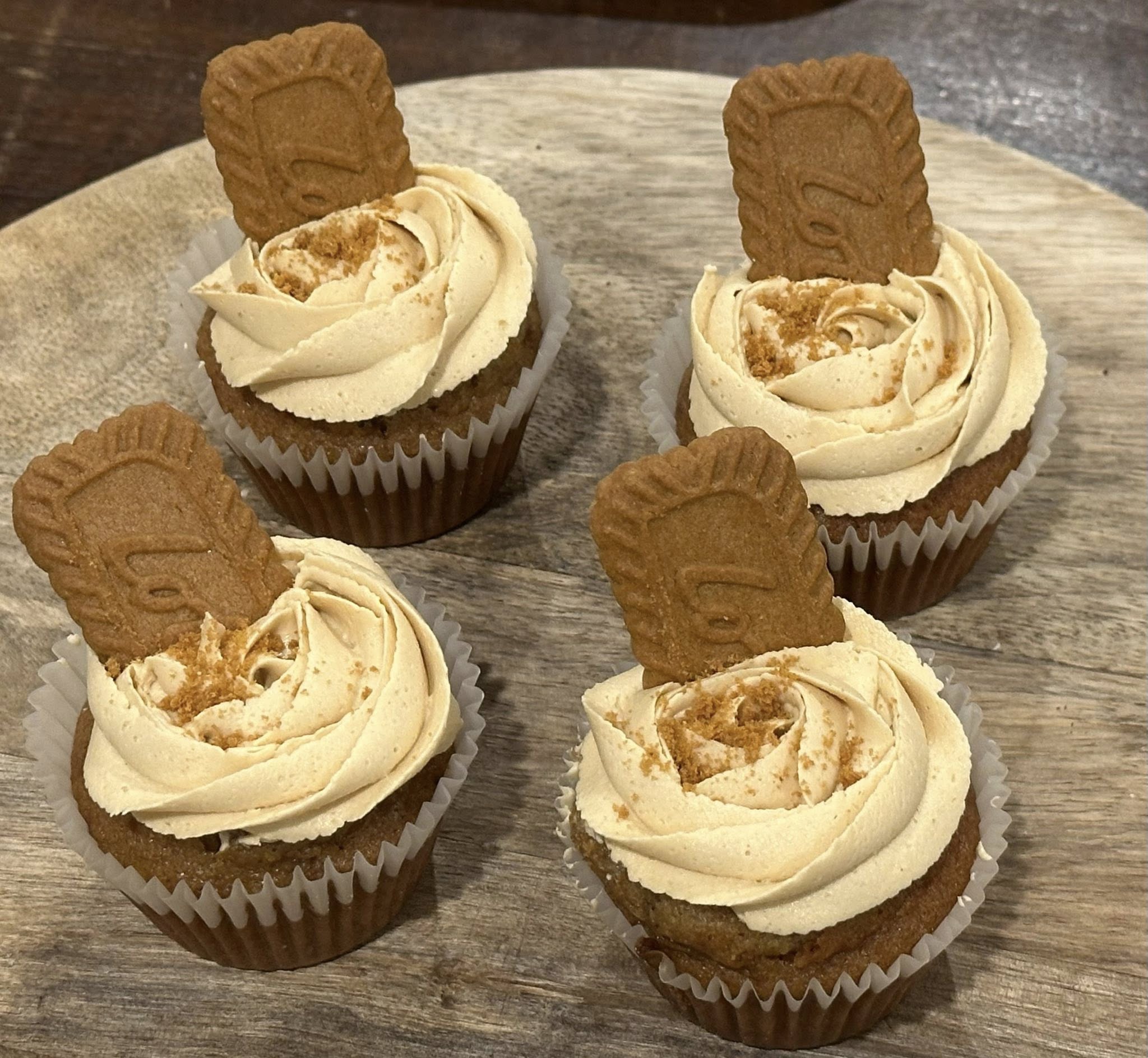 Lotus Biscoff Cupcake with Biscoff Frosting