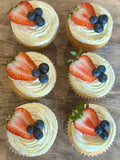 Vanilla Cupcake with Swiss Buttercream & Berries