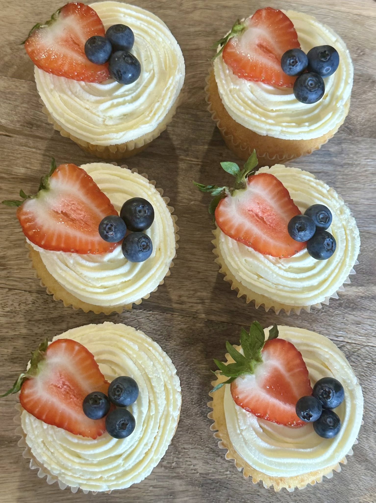 Vanilla Cupcake with Swiss Buttercream & Berries